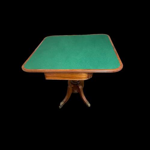 A Victorian Mahogany Fold Over Card Table image-2