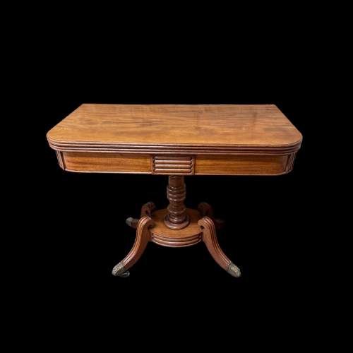 A Victorian Mahogany Fold Over Card Table image-5