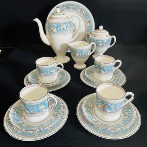 A Wedgwood Turquoise Florentine Coffee Set