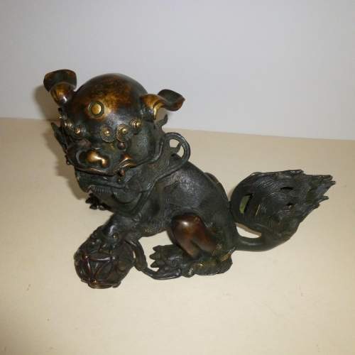 A Fabulous Bronze Chinese Dog of Foo image-1