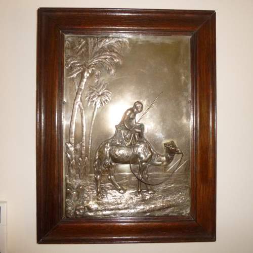 A WMF Metal Plaque with Camel and Rider image-1