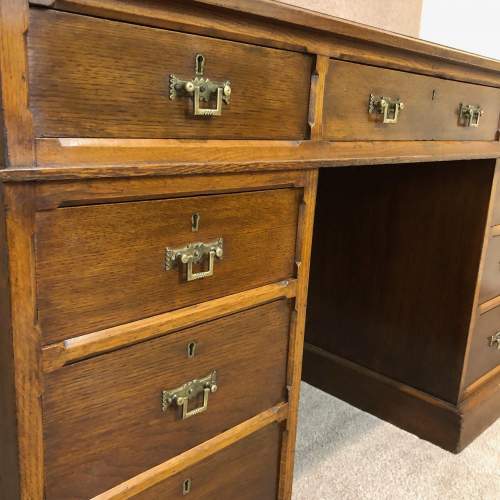 19th Century Oak 3 Piece Pedestal Desk image-3