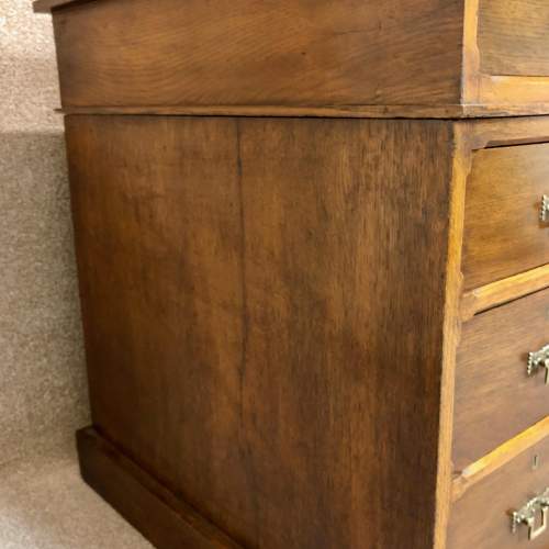 19th Century Oak 3 Piece Pedestal Desk image-5