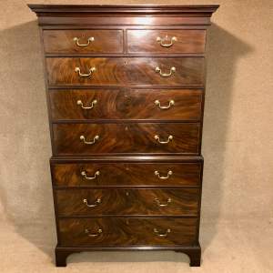 Early 19th Century Mahogany And Simulated Walnut Chest On Chest