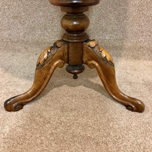 19th Century Walnut Circular Work Table image-4