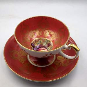 Aynsley Vintage Orchard Gold Cabinet Tea Cup & Saucer