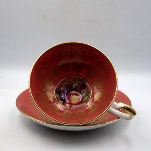 Aynsley Vintage Orchard Gold Cabinet Tea Cup & Saucer image-2