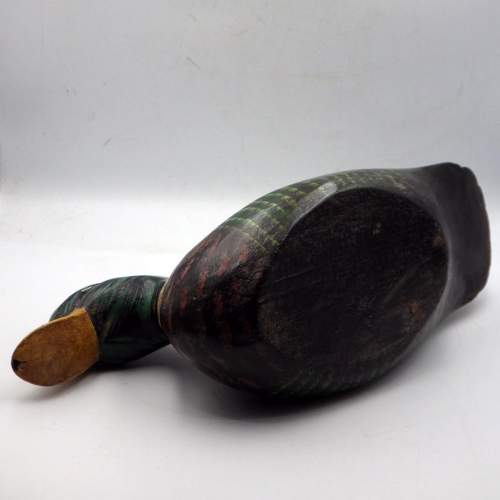 Vintage 20th Century Hand Painted & Carved Wooden Decoy Duck image-5