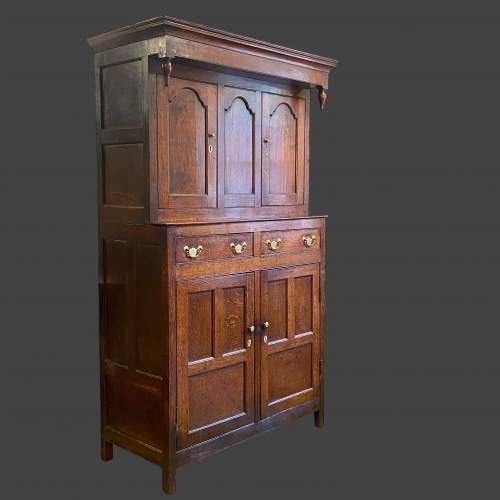 18th Century Oak Cupboard on Cupboard image-1