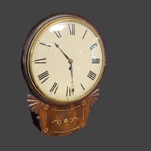 Regency Period Drop Dial 8-Day Wall Clock image-1