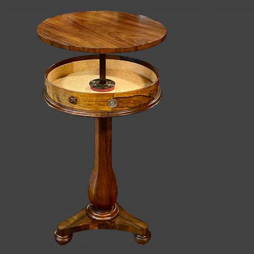 Rare Early 19th Century Adjustable Rosewood Work Table image-1