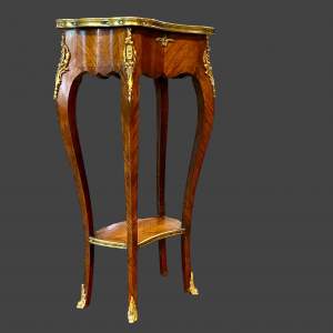 Fine Louis XV Gilt Metal Kingwood Work Table