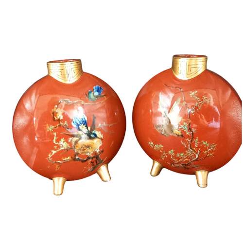 Pair of Minton Vases attributed to Christopher Dresser image-1