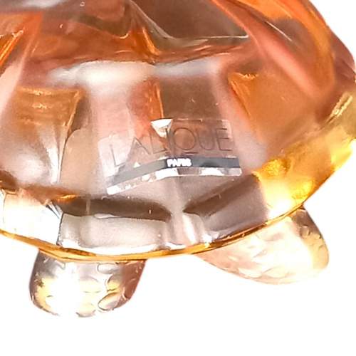 Lalique Amber Glass Turtle image-6