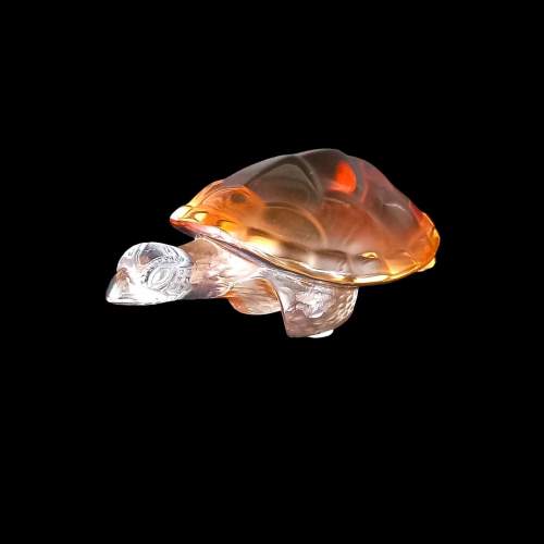 Lalique Amber Glass Turtle image-1