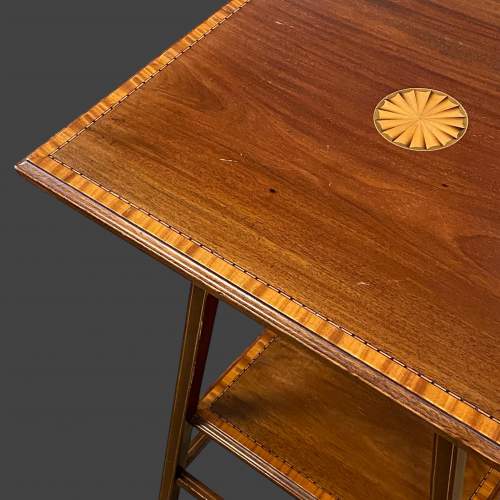 Edwardian Inlaid Mahogany Lamp Table image-2