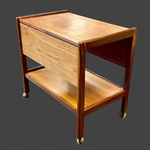 G-Plan Teak Drop Leaf Trolley image-1