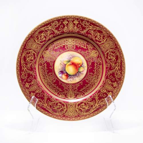 Beautiful Royal Worcester Fruit Painted Plate image-1