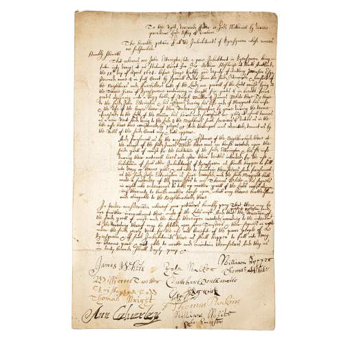 Rare Original 17th Century County Durham Handwritten Document image-1