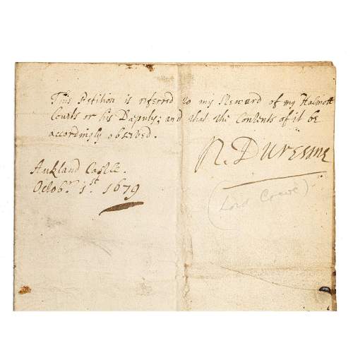 Rare Original 17th Century County Durham Handwritten Document image-3