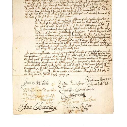 Rare Original 17th Century County Durham Handwritten Document image-5