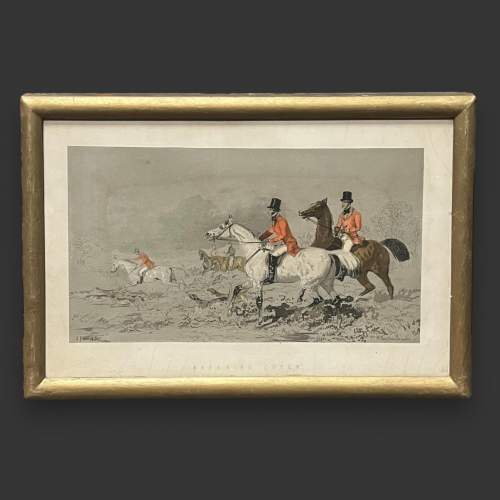 Set of Four Framed Lithograph Hunting Scenes image-3