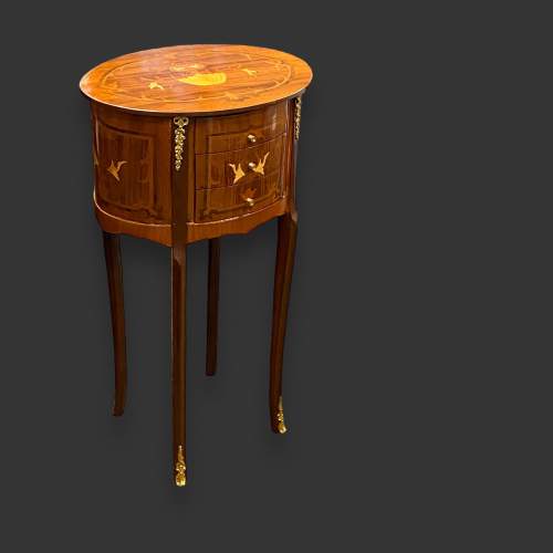 Pair of French Inlaid and Gilt Mounted Bedside Cabinets image-5