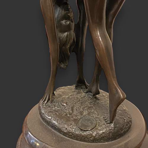 Signed 20th Century Bronze Nude on a Marble Base image-3