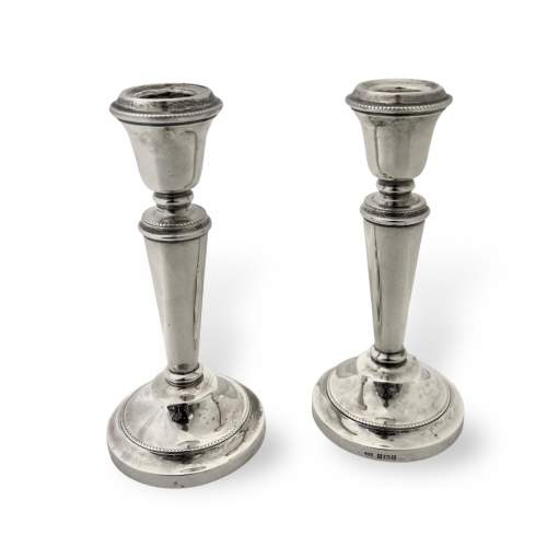 Pair of Sterling Silver Candlesticks image-1