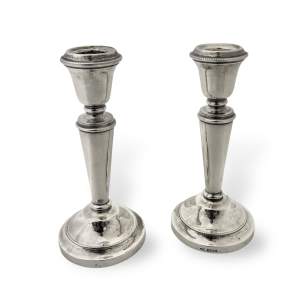 Pair of Sterling Silver Candlesticks