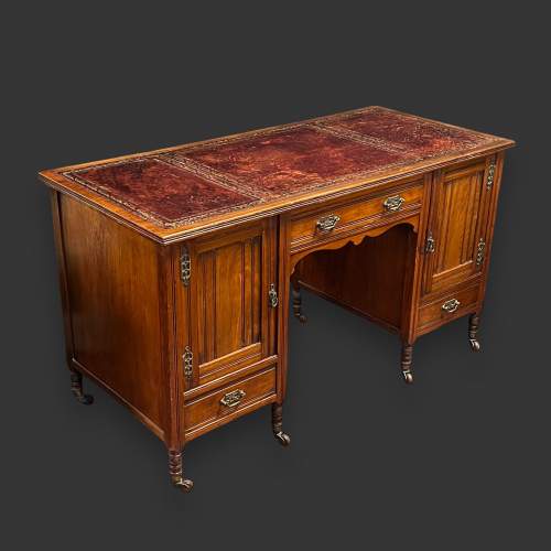 Waring and Gillows Arts and Crafts Walnut Desk image-1