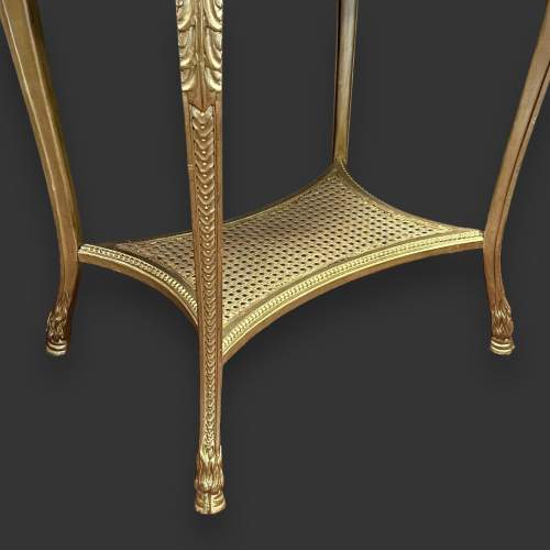 English Regency Period Gilt Wood and Marble Tray Top Etagere image-6