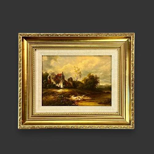 Signed Pair of Framed Oil on Board Paintings of River Scenes image-2