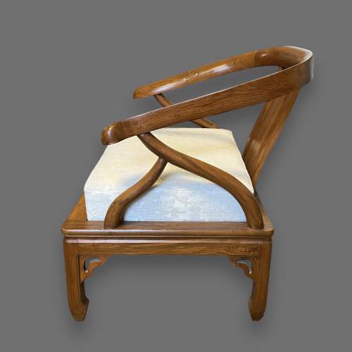 Brass Inlaid Hardwood Chair image-3