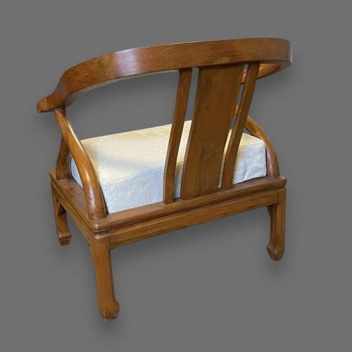 Brass Inlaid Hardwood Chair image-4