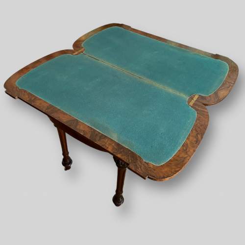 19th Century Victorian Walnut Games Table image-3