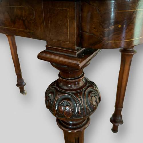 19th Century Victorian Walnut Games Table image-5