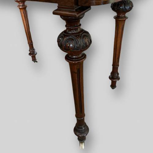 19th Century Victorian Walnut Games Table image-6