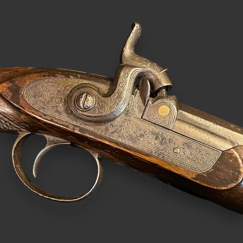 Late 18th Century Walnut Percussion Cap Pistol image-2