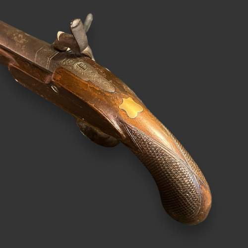 Late 18th Century Walnut Percussion Cap Pistol image-5