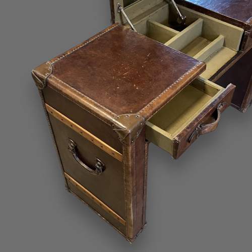 Unusual Leather Bound Dressing Table image-4