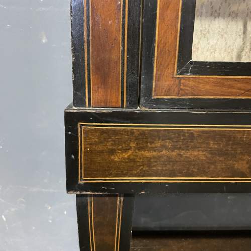 Antique Tall Ebonised One Door Pier Cabinet image-5