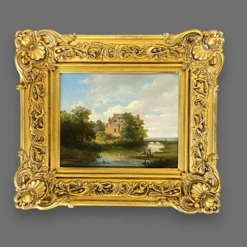 A Pair of Hendrik D Kruseman Van Etlon Oil on Panel Paintings image-2