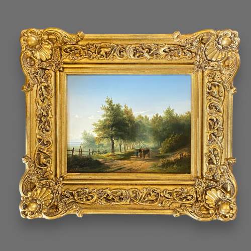 A Pair of Hendrik D Kruseman Van Etlon Oil on Panel Paintings image-3