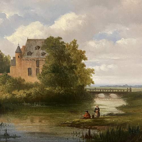 A Pair of Hendrik D Kruseman Van Etlon Oil on Panel Paintings image-4