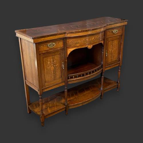 Edwardian Inlaid Mahogany Sideboard image-1