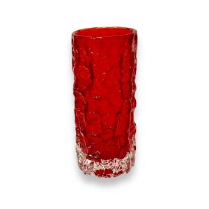 Red Whitefriars Medium Bark Vase