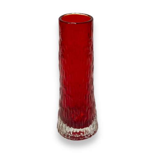 Whitefriars Ruby Red Textured Flared Vase image-1