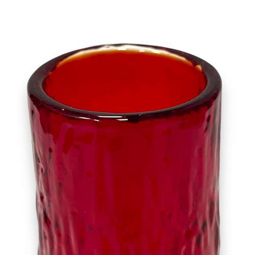 Whitefriars Ruby Red Textured Flared Vase image-2