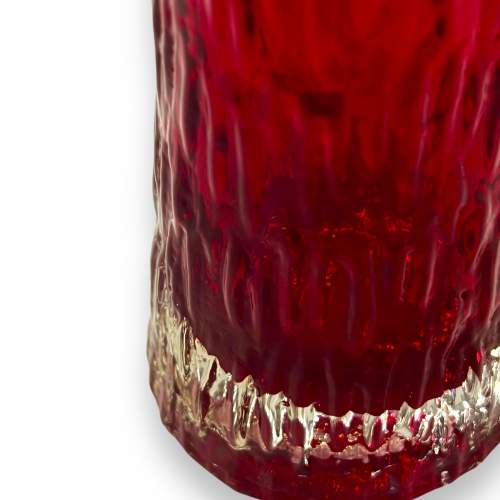 Whitefriars Ruby Red Textured Flared Vase image-4